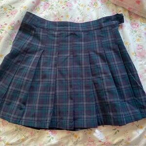 AE Plaid Pleated Miniskirt